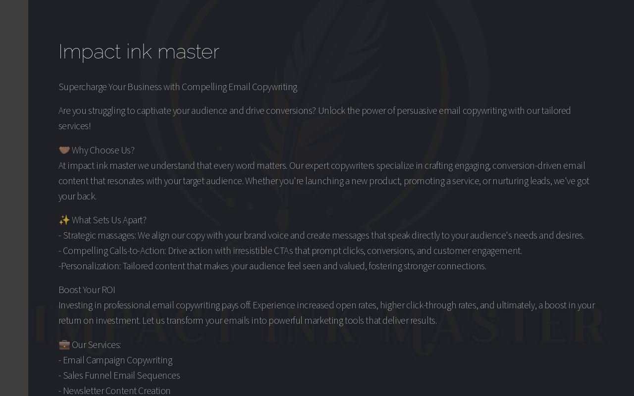 Impact ink master
